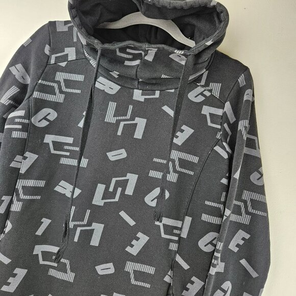 CLRIDE.n Mens S Hoodie Black All Over Print 85 - Picture 1 of 13